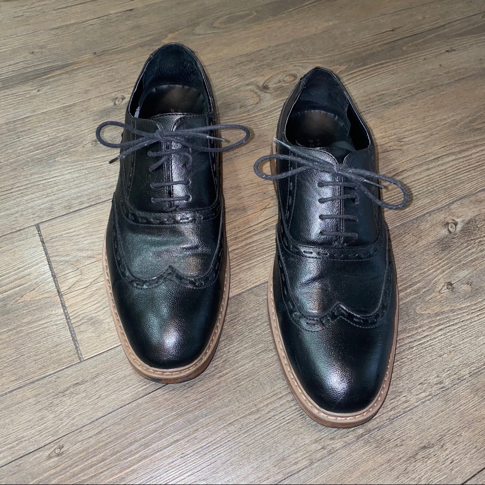 PERRIS ELLIS PORTFOLIO black and brown dress shoes - Picture 2 of 10
